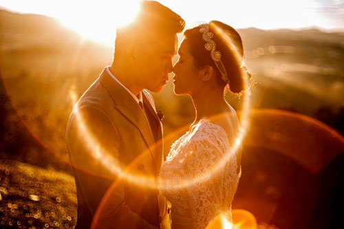 The right lighting for wedding photos