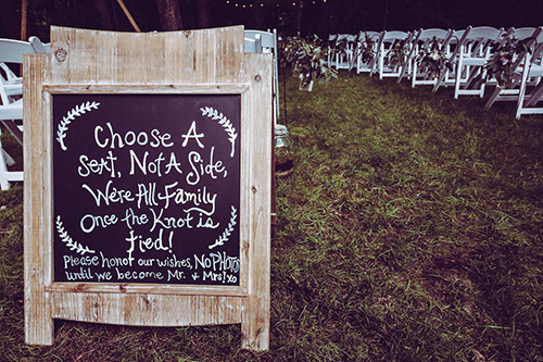 Use wedding signs to send a message