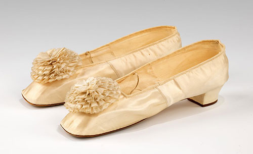American silk wedding slippers 1864