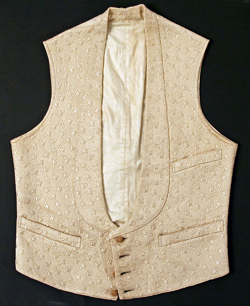 American wedding waistcoat with cute pattern 1850