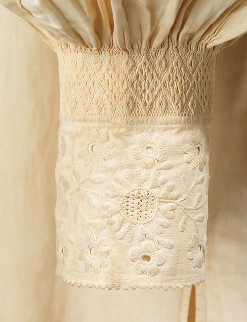 Spanish mid-19th-century groom's wedding shirt