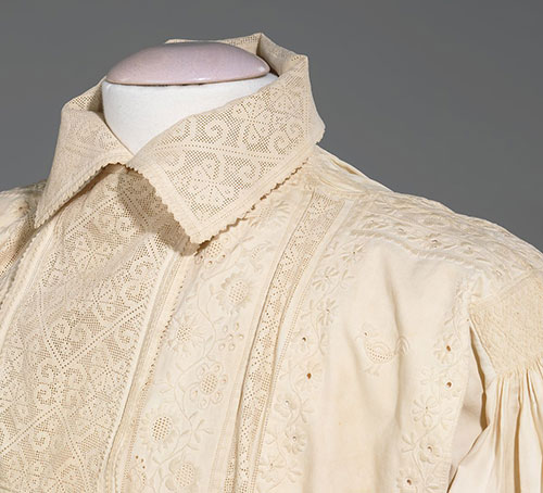 Spanish mid-19th-century wedding shirt