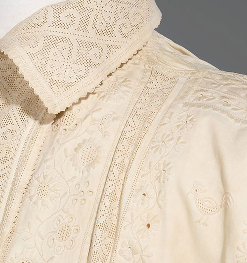 Spanish mid-19th-century wedding shirt