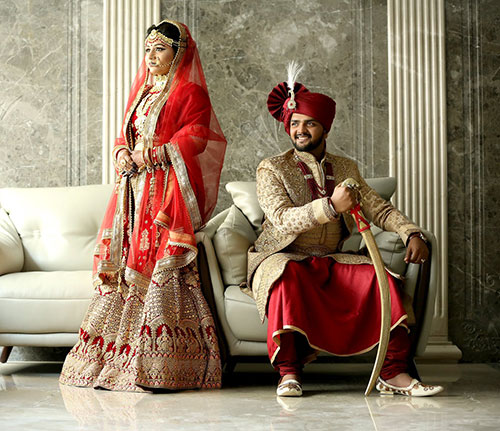 Indian traditional wedding attire
