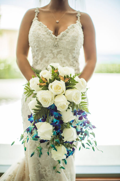 Cascade wedding bouquet