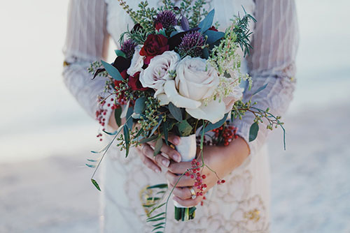 Garden-style wedding bouquet