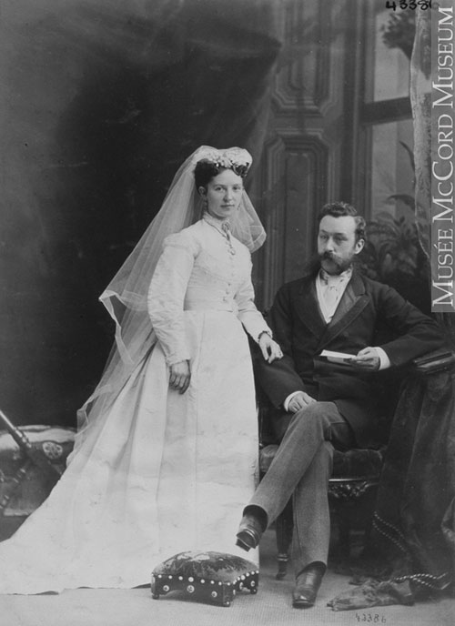 R. Tait and his bride, Montreal, Canada, 1870