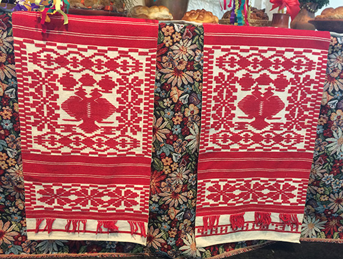 Ukrainian embroidered wedding towel or rushnyk