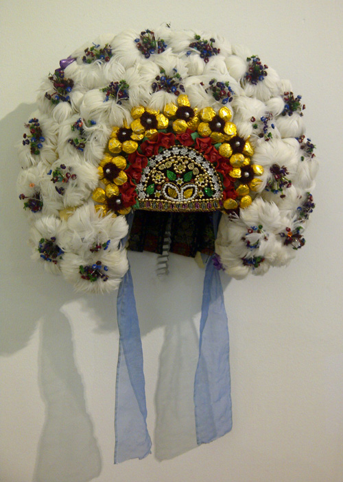 bridal wreath from Velykyi Kliuchiv and Malyi Kliuchiv villages Ivano-Frankivsk region western Ukraine