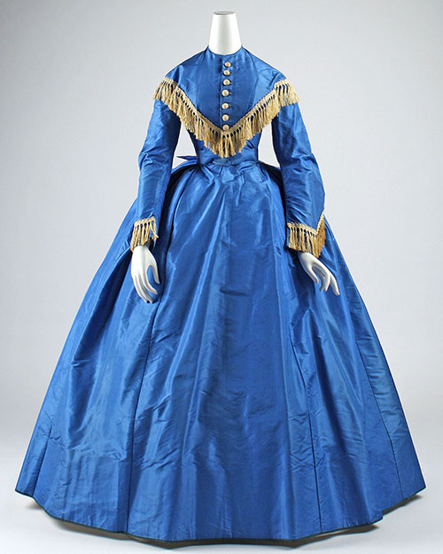 American wedding gown from around 1868