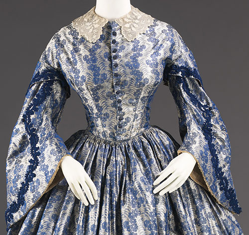 American wedding gown from about 1860