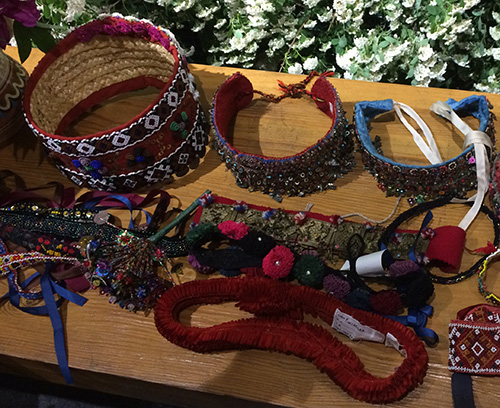 Variety of headpieces used by unmarried girls and brides in Ukraine