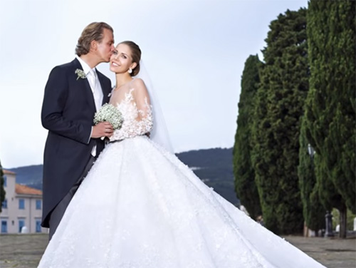 Victoria Swarovski's wedding dress cost $1 million