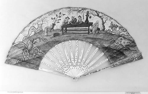 Wedding or betrothal fan, possibly German, 1770-1790