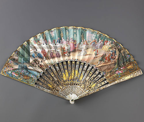 Antique folding fan, Austrian or German, the 1760s