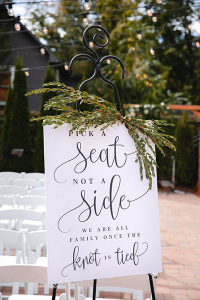 Should you have wedding signs at your wedding location