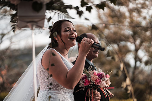 microphone at wedding ceremony
